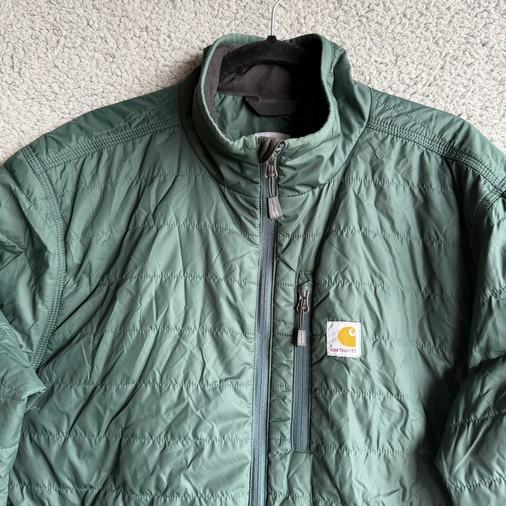 Carhartt Gilliam Jacket Mens XL Green Quilted Puffer Rain Defender 102208 - Picture 3 of 13